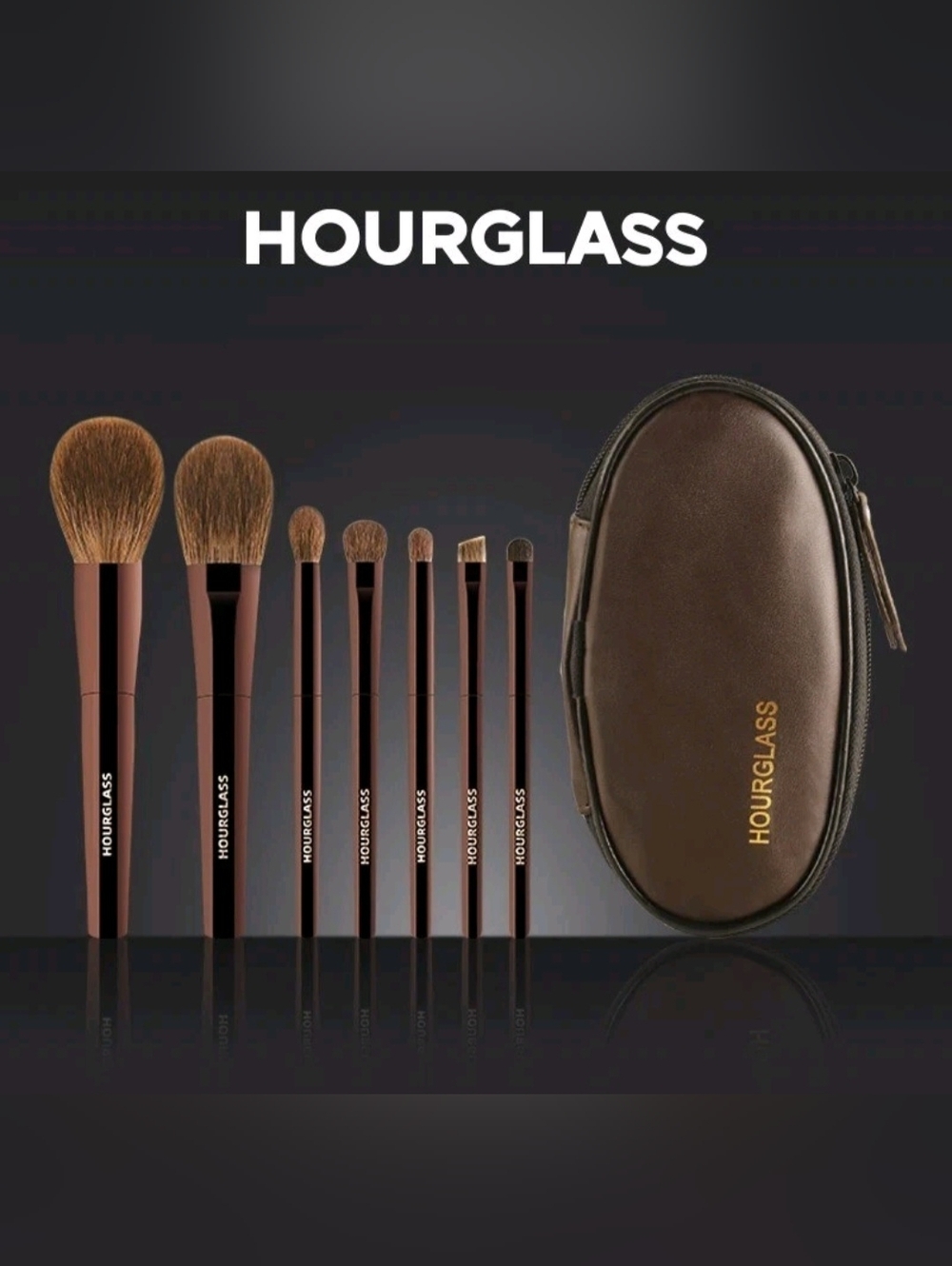 7 Pcs Hourglass Makeup Brush Set Mini Portable High Quality Makeup Brush Set NIB